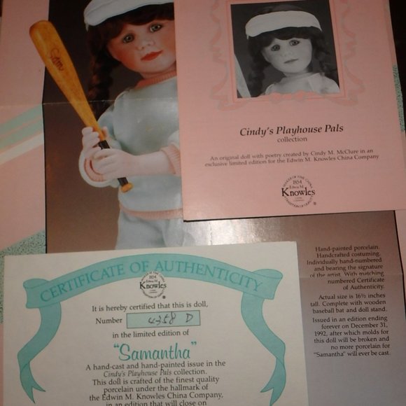 Samantha by Cindy M McClure 1990 Ashton Drake - Picture 6 of 12